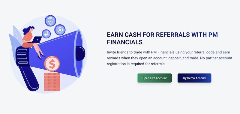 PM Financials Offers Generous Referral Rewards for Traders